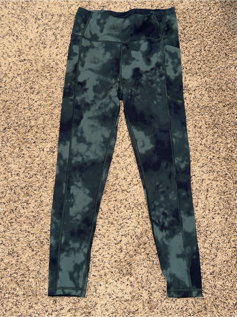 Victoria's Secret Dark Green Tie-Dye Kids Leggings